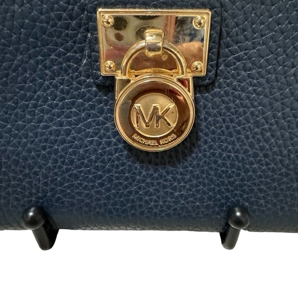 Michael Kors Hamilton Continental Wallet navy blue like new - Picture 2 of 6